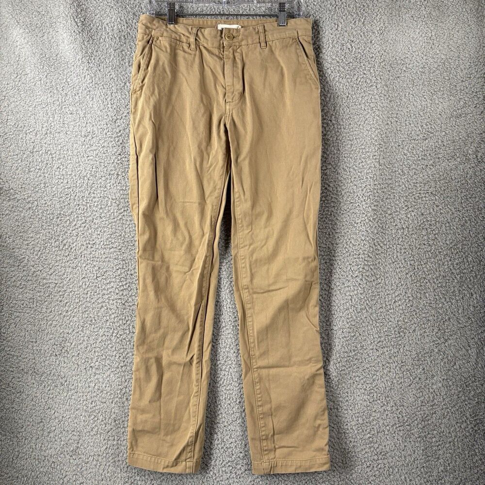 Taylor Stitch Foundation Chino Pants Slim Mens 30x32 Khaki Cotton Spain
